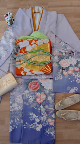 Furisode-Set Nr. 2 Aoi Koufuku - Gesamtansicht